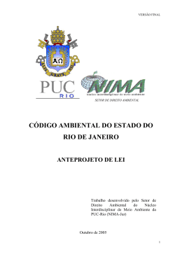 código ambiental do estado do rio de janeiro - NIMA - PUC-Rio