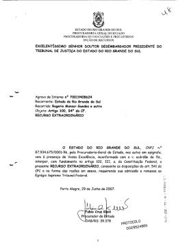 ESTADO DO RIO GRANDE DO SUL PROCURADORIA