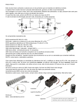 transistor suporte de pilhas resistor capacitor