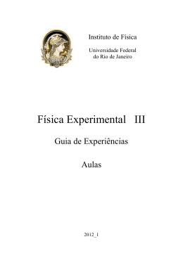 F&iacute;sica Experimental III &Iacute;ndice