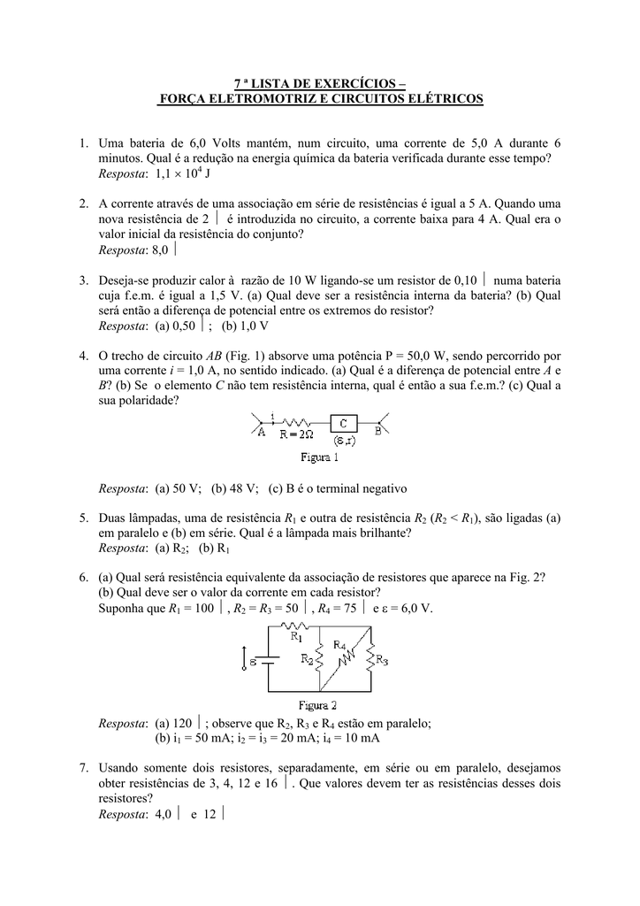 Forca Eletromotriz E Circuitos Eletricos