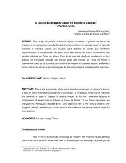 A leitura da imagem visual no contexto escolar - Perquirere