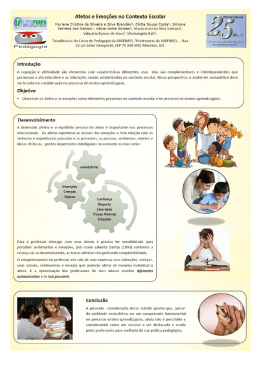 Afetos e Emo&ccedil;&otilde;es no Contexto Escolar PEnAaoam