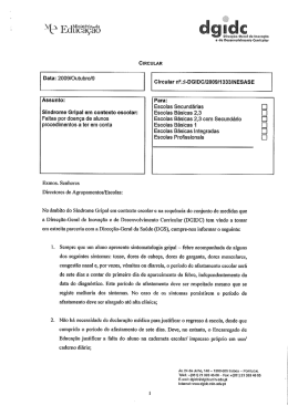 S&iacute;ndrome Gripal em contexto escolar