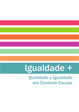 Qualidade e Igualdade em Contexto Escolar