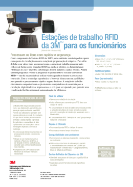 Estações de trabalho RFID da 3M™para os funcionários