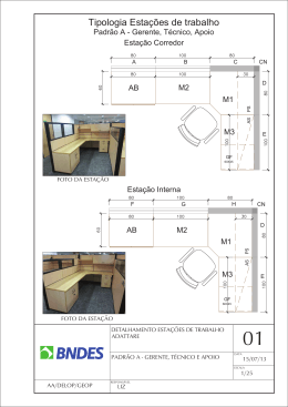 Tipologia Esta&ccedil;&otilde;es de trabalho