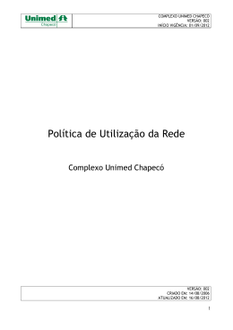 Pol&iacute;tica de Utiliza&ccedil;&atilde;o da Rede