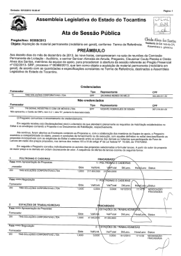 Licita&ccedil;&atilde;o n&ordm; 027/2013 - Assembleia Legislativa do Estado do