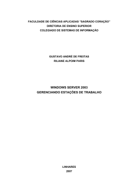 WS 2003 &ndash; Gerenciando Esta&ccedil;&otilde;es de Trabalho