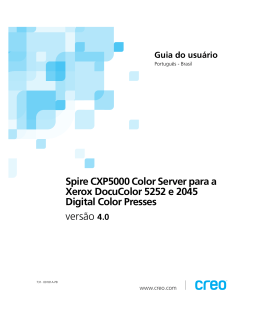 Spire CXP5000 Color Server - Guia do usu&aacute;rio