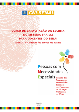 Curso de Capacitação da Escrita do Sistema Braille para