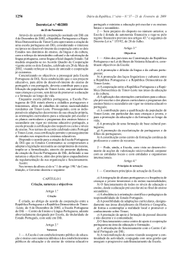 Decreto-Lei n.º 48/2009 - Legislação sobre Educação