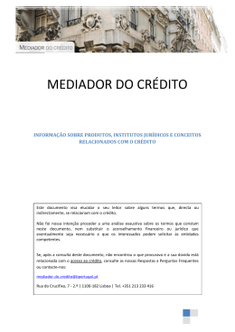 Este documento - Mediador do Cr&eacute;dito