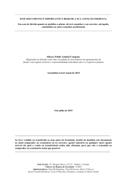 este documento &eacute; importante e requer a sua a