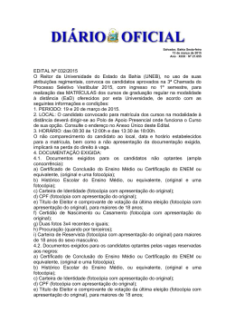 Edital de Convoca&ccedil;&atilde;o