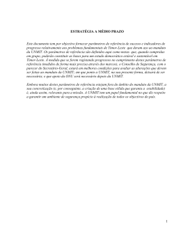1 ESTRAT&Eacute;GIA A M&Eacute;DIO PRAZO Este documento tem por objectivo