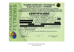 Este documento é somente demonstrativo. www.posipemig.com.br