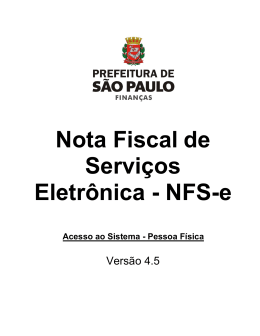 Baixe o texto em PDF - Nota Fiscal Paulistana