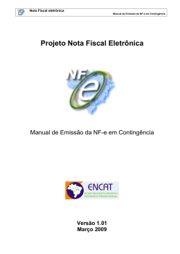 Manual de Contingência - Portal da Nota Fiscal Eletrônica