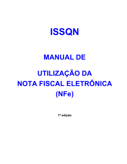 Manual da Nota Fiscal Eletrônica 18 de SETEMBRO de 2013 SAIBA