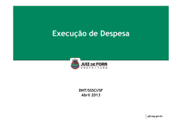 Execu&ccedil;&atilde;o de Despesa