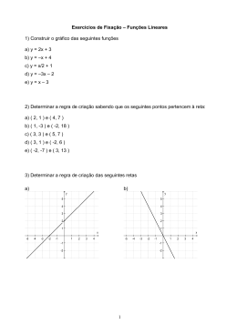 1 Exerc&iacute;cios de Fixa&ccedil;&atilde;o &ndash; Fun&ccedil;&otilde;es Lineares 1