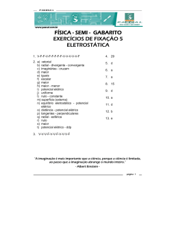 f&iacute;sica - semi - gabarito exerc&iacute;cios de fixa&ccedil;&atilde;o 5 eletrost&aacute;tica