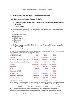 1 Exerc&iacute;cios de Fixa&ccedil;&atilde;o (Quest&otilde;es de concurso)