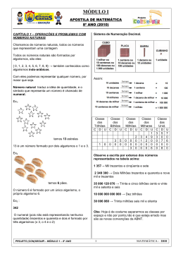APOSTILA DE MATEMÁTICA - 8o ANO