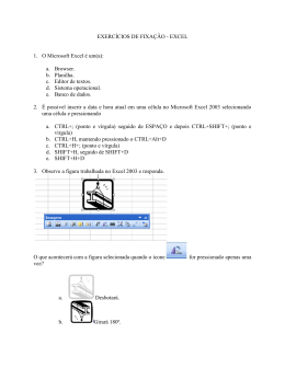 EXERCÍCIOS DE FIXAÇÃO
