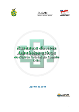 resumo doe out/2007 - Secretaria de Estado de Sa&uacute;de do Amazonas