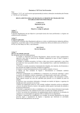 Portaria n.&ordm; 53/71 de 3 de Fevereiro