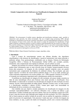 Estudo Comparativo entre Softwares na Classifica&ccedil;&atilde;o de Imagens