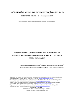 36.a REUNI&Atilde;O ANUAL DE PAVIMENTA&Ccedil;&Atilde;O