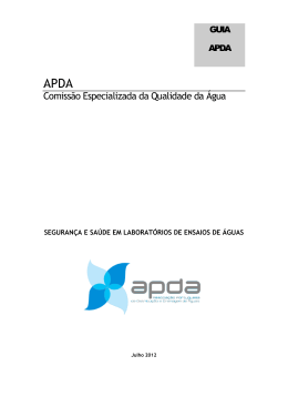 Seguran&ccedil;a e Sa&uacute;de em Laborat&oacute;rios de Ensaios de &Aacute;guas