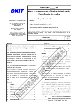 Obras complementares &ndash; Sinaliza&ccedil;&atilde;o horizontal