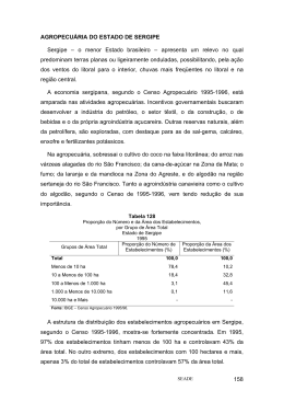 158 AGROPECU&Aacute;RIA DO ESTADO DE SERGIPE Sergipe &ndash; o