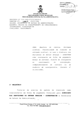 ESTADO DE SERGIPE PROCURADORIA GERAL DO ESTADO