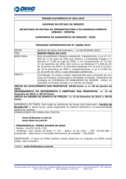 preg&atilde;o eletr&ocirc;nico n&ordm; 003/2015 governo do estado de sergipe