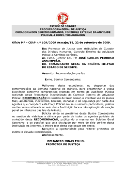 ESTADO DE SERGIPE PROCURADORIA GERAL DE JUSTI&Ccedil;A