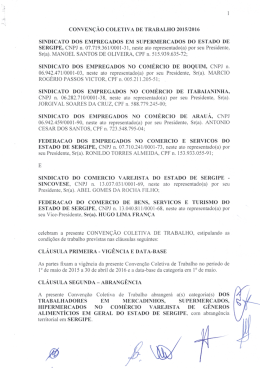 CONVEN&Ccedil;&Atilde;O 2015-2016 &ndash; FECOMERCIO x SINCOVESE