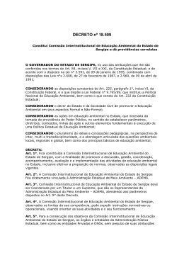 DECRETO n&ordm; 18.509 - Secretaria do Meio Ambiente do Estado de