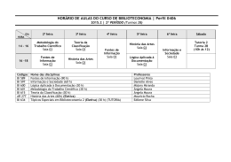 Hor&aacute;rio de Biblioteconomia 2015.2