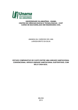 estudo comparativo de custo entre uma unidade habitacional