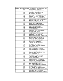 Lista de Espera ap&oacute;s an&aacute;lise dos recursos - Bolsa BAAE I