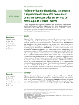 Análise crítica do diagnóstico, tratamento e seguimento de