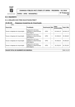 33.00.39: Despesas Acess&oacute;rias de Importa&ccedil;&atilde;o