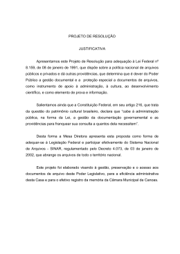 projeto 02/11 - dispõe sobre a política de gestão