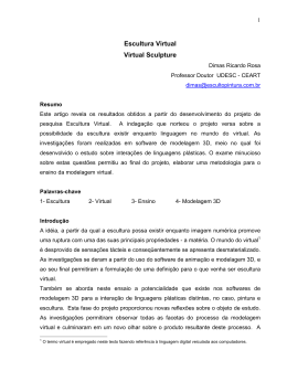 Ao iniciar este projeto na rea da modelagem virtual